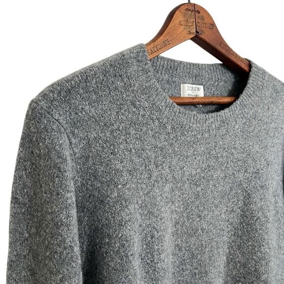 J.Crew Extra Soft Heathered Crew Neck Sweater Top Gray Medium - Picture 3 of 7